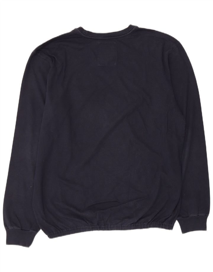 Campeão Mens Top Manga Longa XL Azul Marinho Algodão