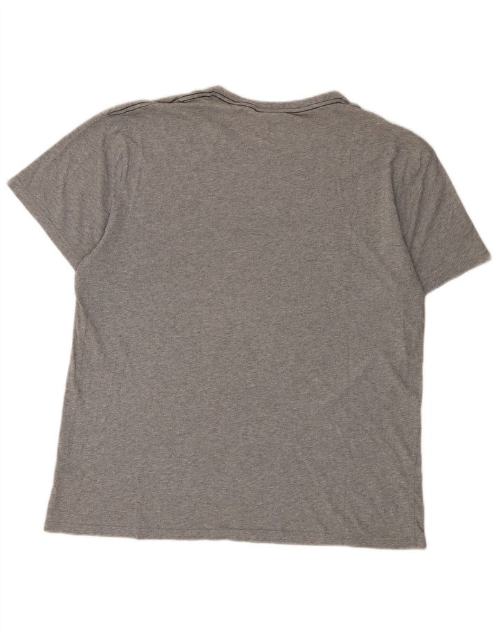 Camiseta masculina Gant com estampa gráfica grande algodão cinza