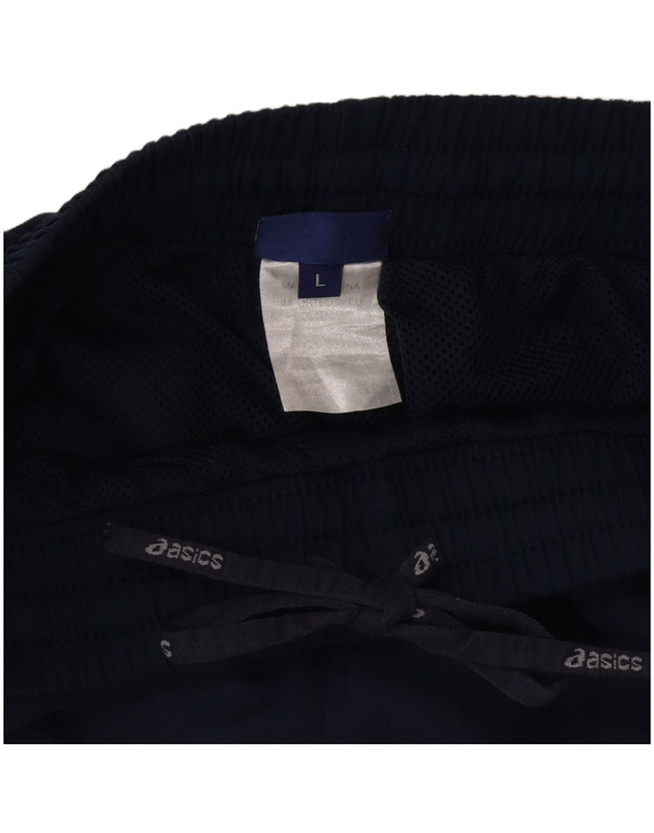 Shorts esportivos masculinos Asics grande poliéster azul marinho