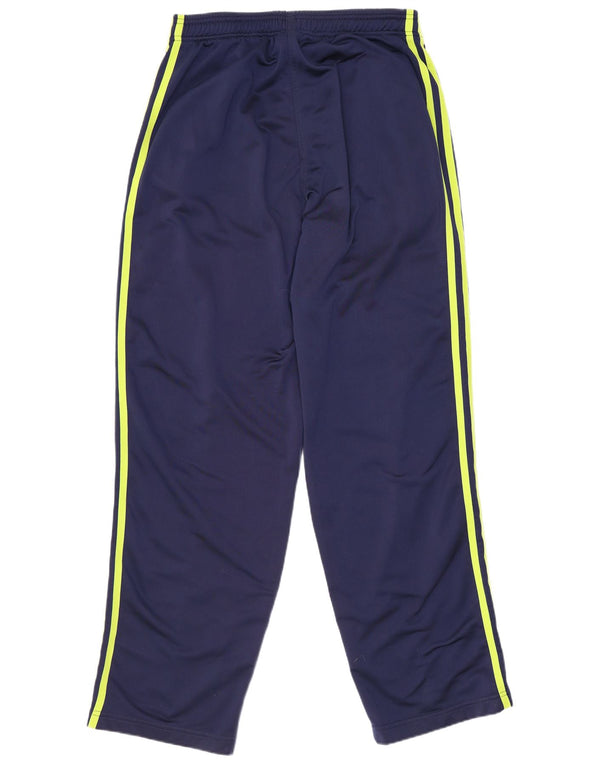 Calça de treino masculina Adidas UK 38/40 poliéster azul marinho médio