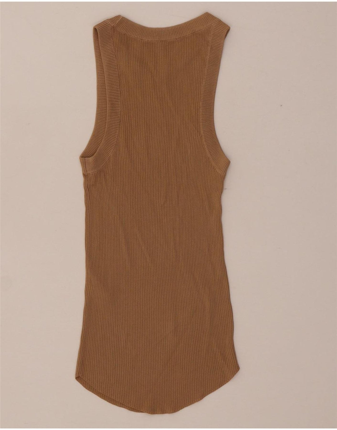 Zara Womens Vest Top UK 4 XS Bege Viscose