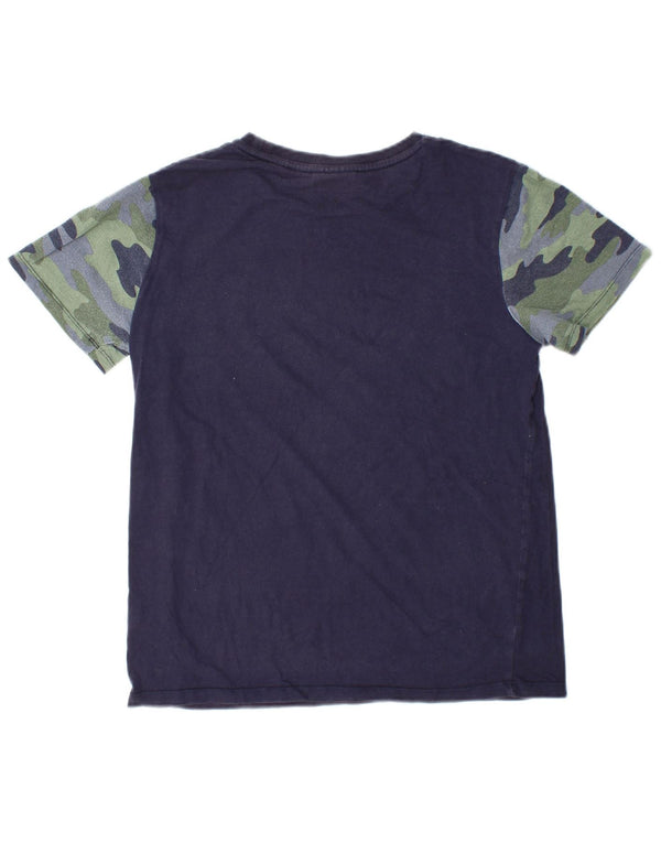 Camiseta Fila Meninos Graphic 13-14 Anos Azul Marinho Algodão Camuflado