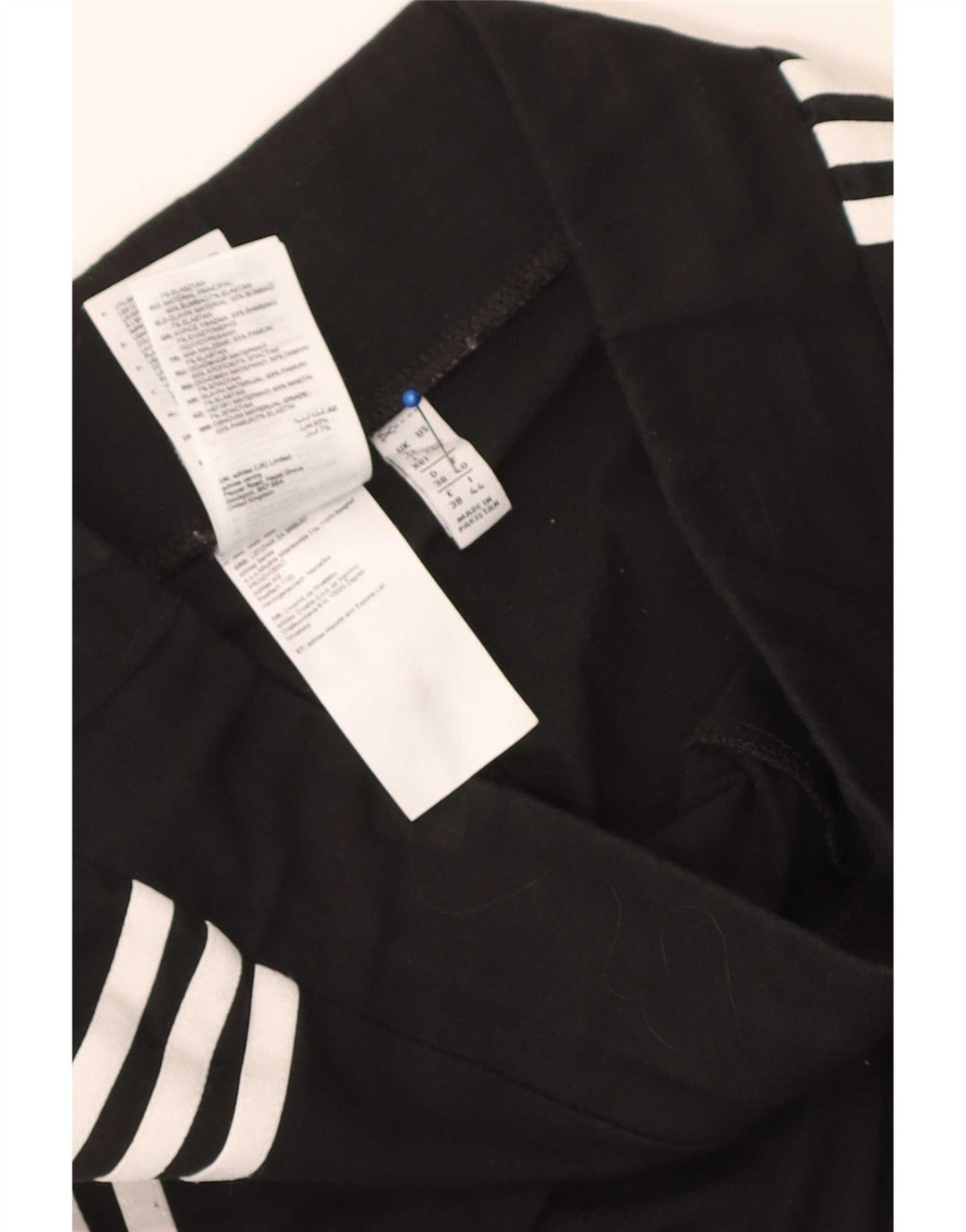 Leggings Adidas Femininas UK 12 Médio Algodão Preto