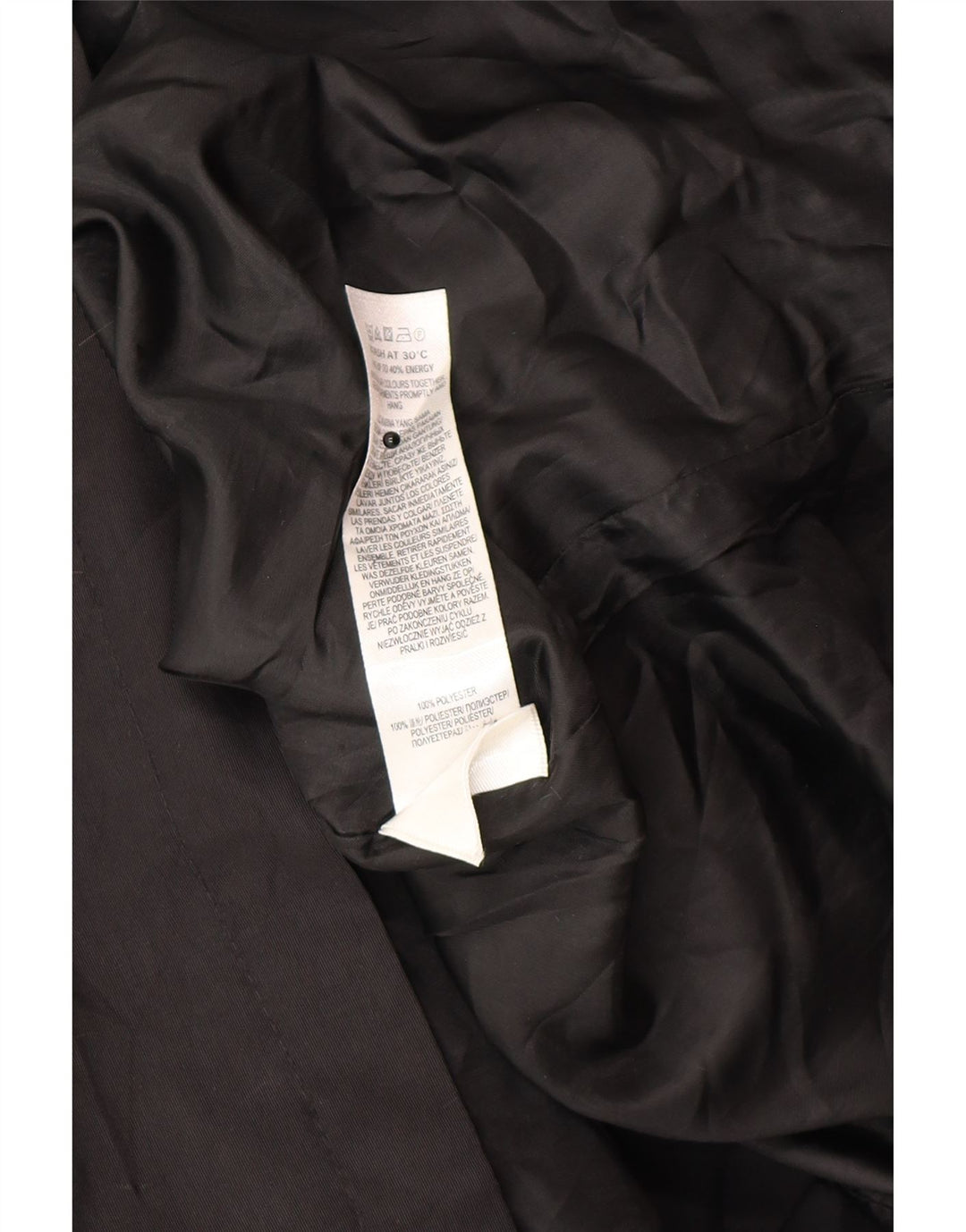 Casaco impermeável feminino Marks & Spencer Reino Unido 22 3XL poliéster preto
