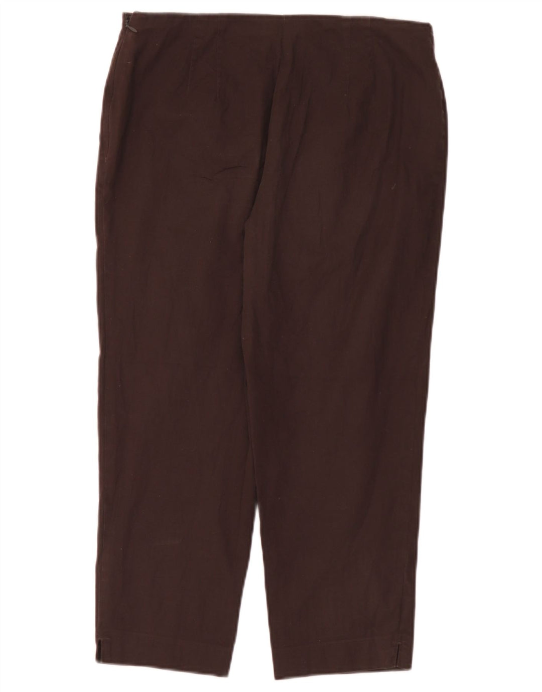 Calça capri feminina Marks & Spencer reta Reino Unido 12 médio W30 L22 marrom