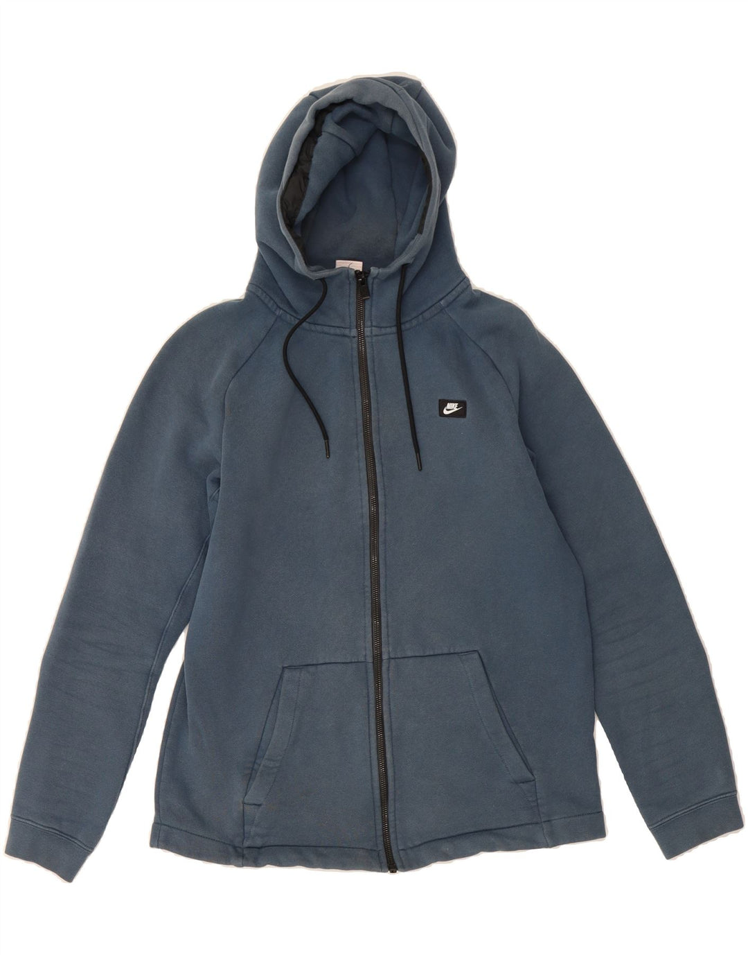 NIKE Mens Zip Hoodie Sweater Medium Navy Blue Cotton Vintage Nike and Second-Hand Nike from Messina Hembry 