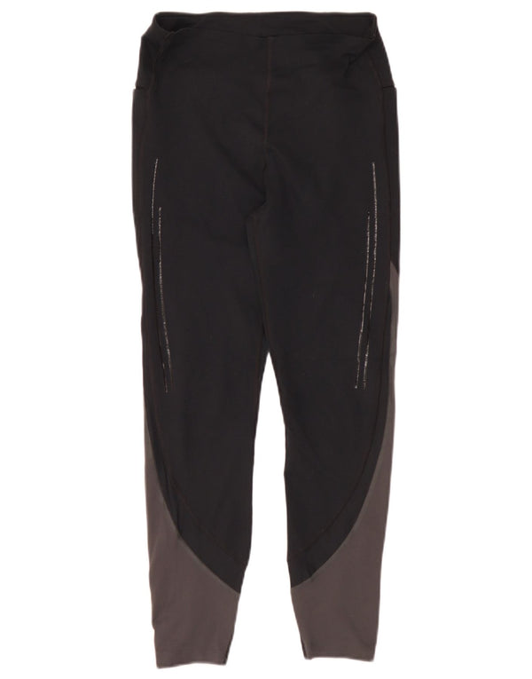 Under Armour Womens Leggings UK 10 Pequeno Poliéster Colorblock Preto