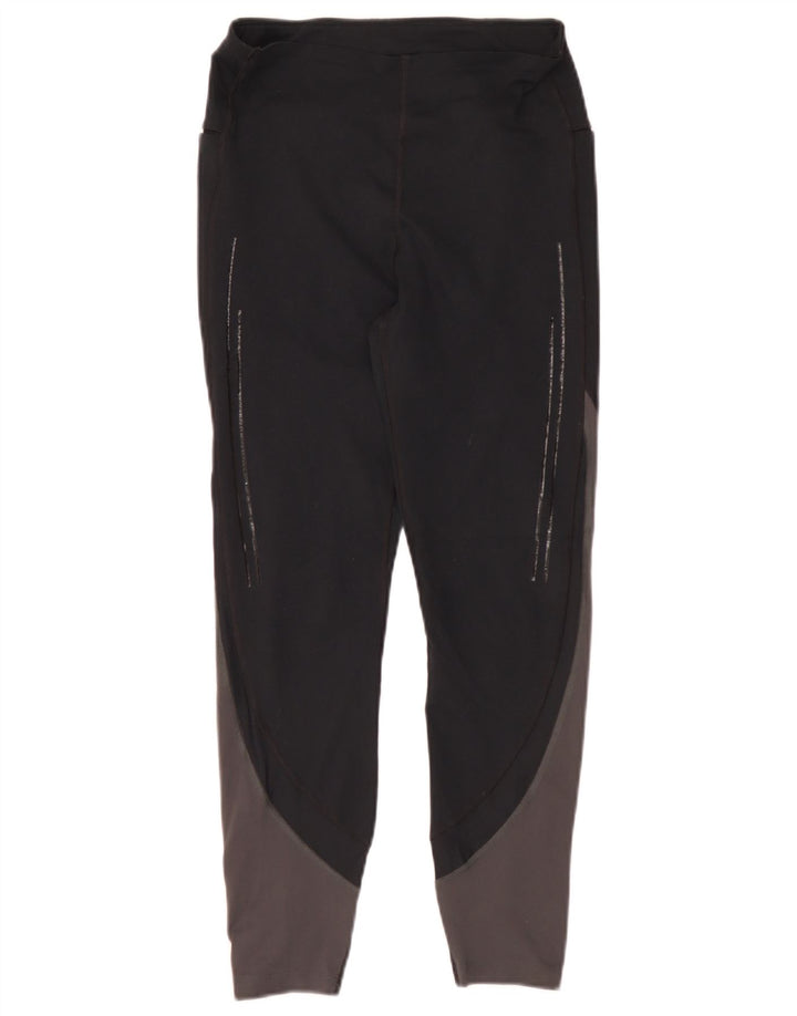 Under Armour Womens Leggings UK 10 Pequeno Poliéster Colorblock Preto