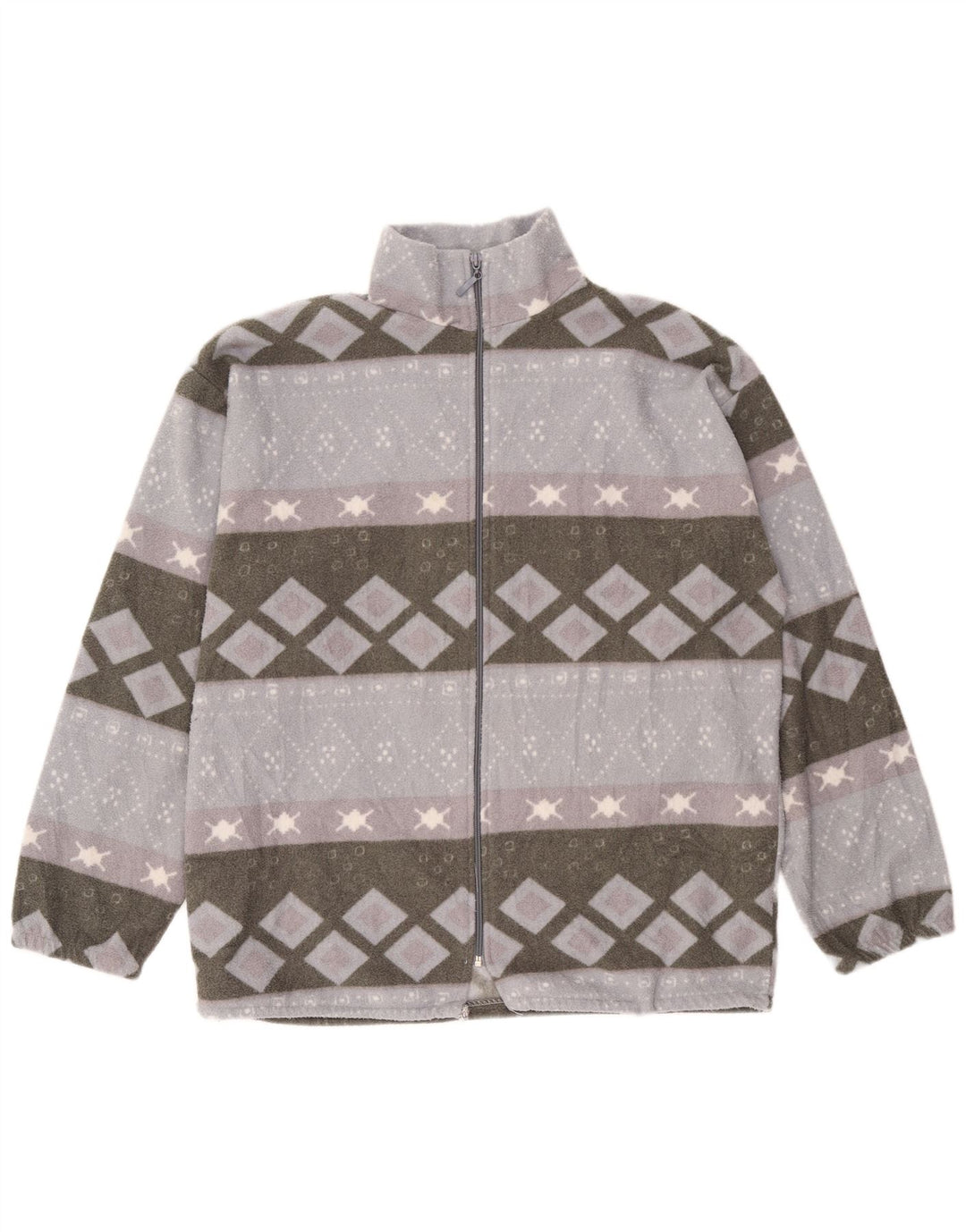 Jaqueta de lã masculina VINTAGE UK 40 grande cinza geométrico
