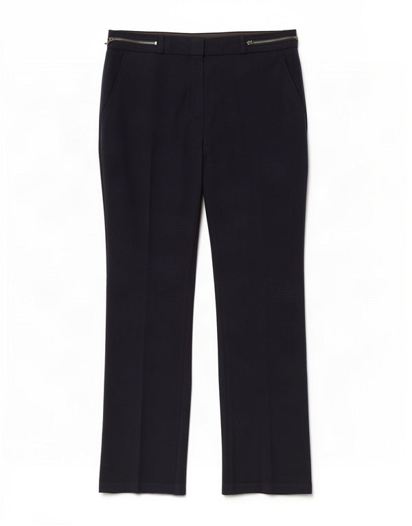 Calça casual feminina Marks & Spencer Reino Unido 12 médio W32 L30 azul marinho