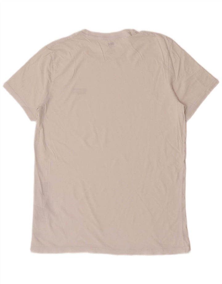 Camiseta masculina Levi's Top grande de algodão branco