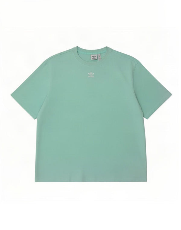 Camiseta feminina Adidas Oversized Top UK 12/14 Médio Turquesa Algodão