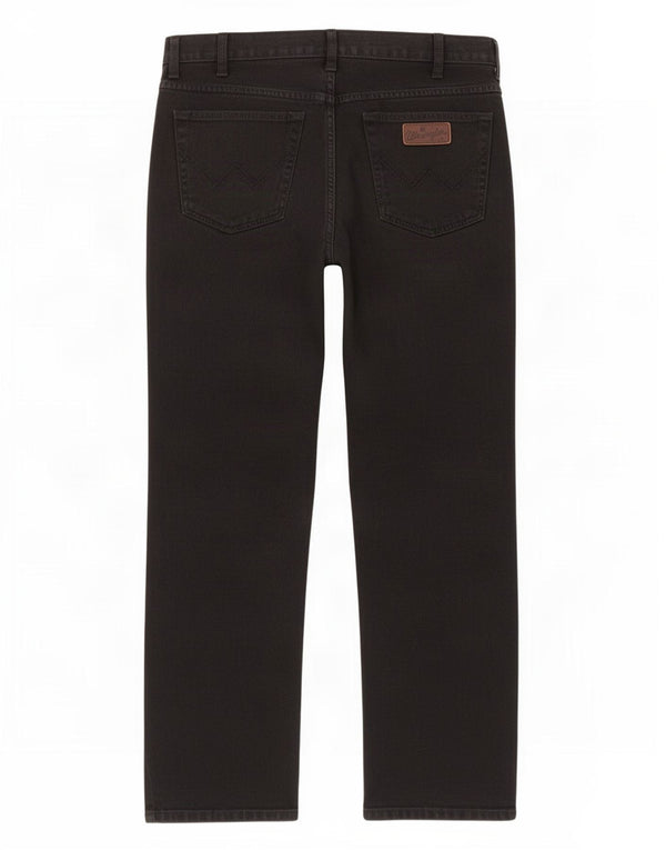 Wrangler Masculino Texas Straight Jeans W38 L32 Algodão Preto