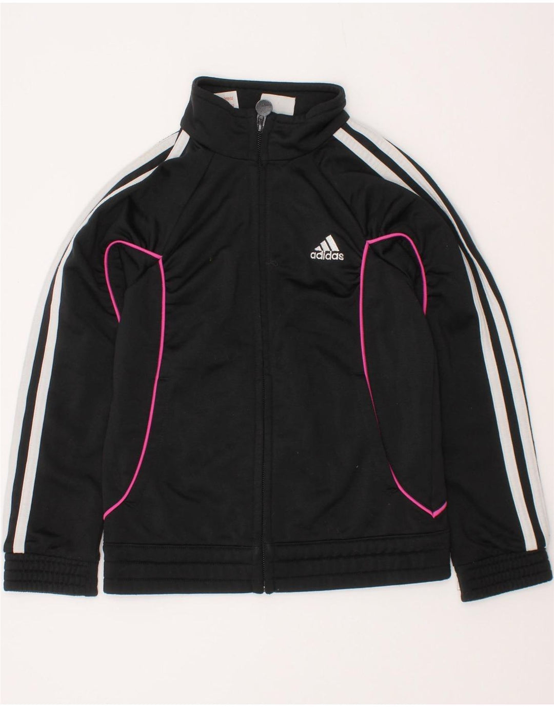 Casaco de treino feminino Adidas 5-6 anos preto poliéster