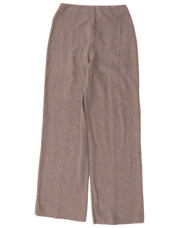 Zara Womens Knit Loose Fit Calças UK 10 Pequeno Poliéster Cinza