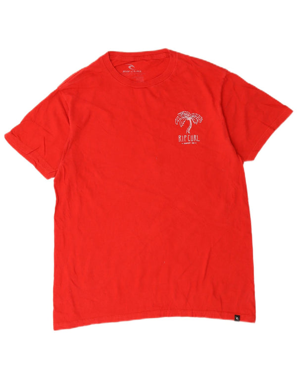 Camiseta masculina Rip Curl Top médio algodão vermelho