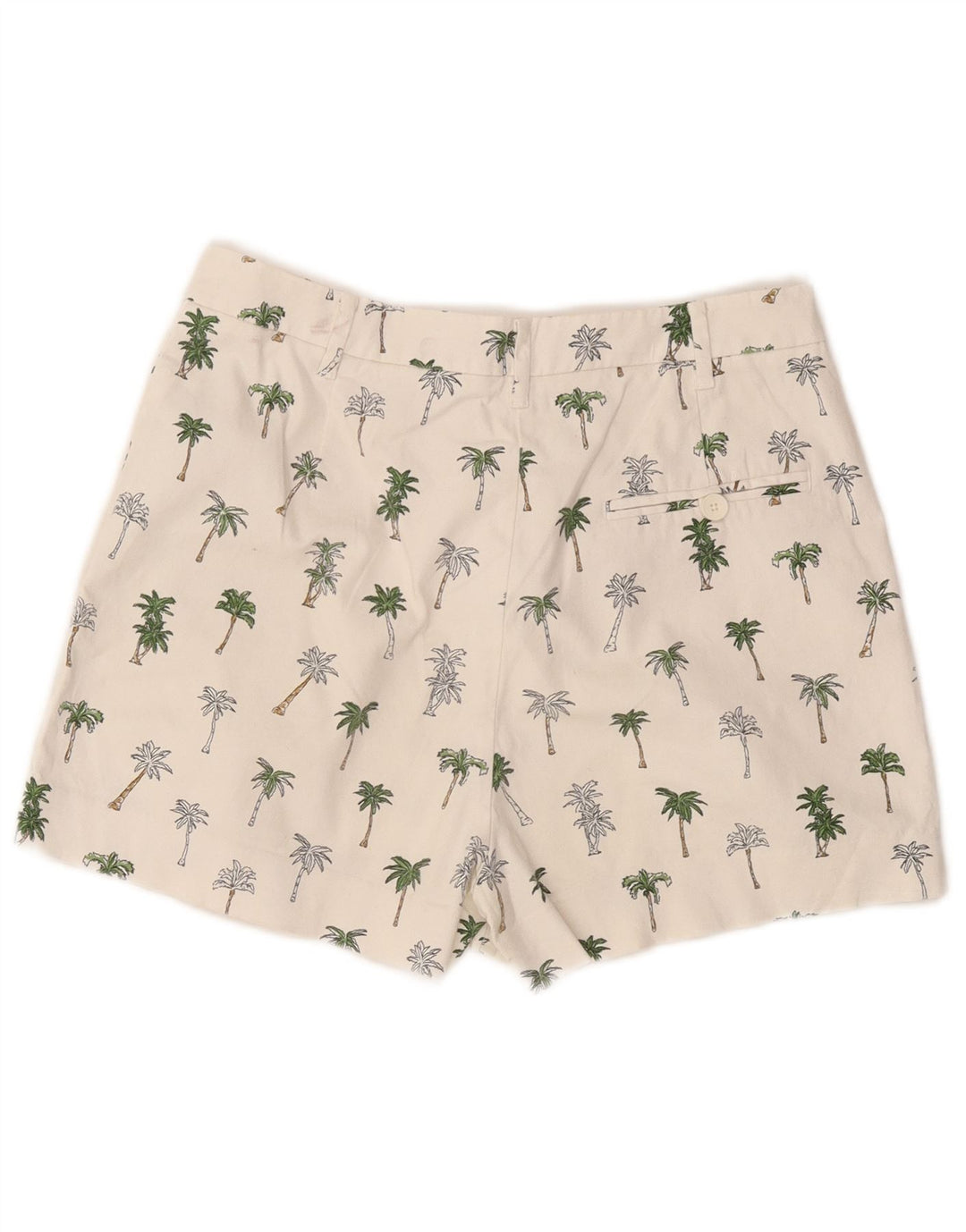 Zara Shorts Chino Feminino Médio W28 Algodão Floral Branco