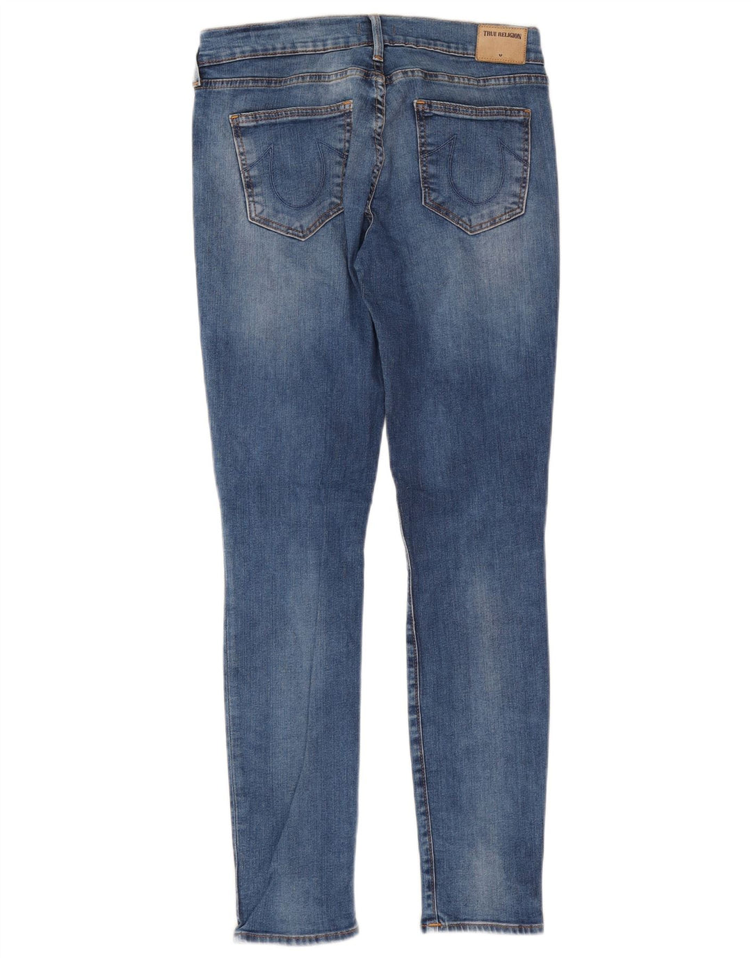 True Religion Jeans feminino cintura média slim W29 L29 algodão azul