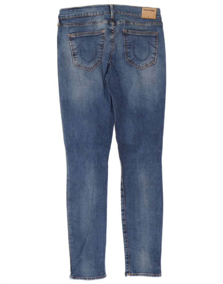 True Religion Jeans feminino cintura média slim W29 L29 algodão azul
