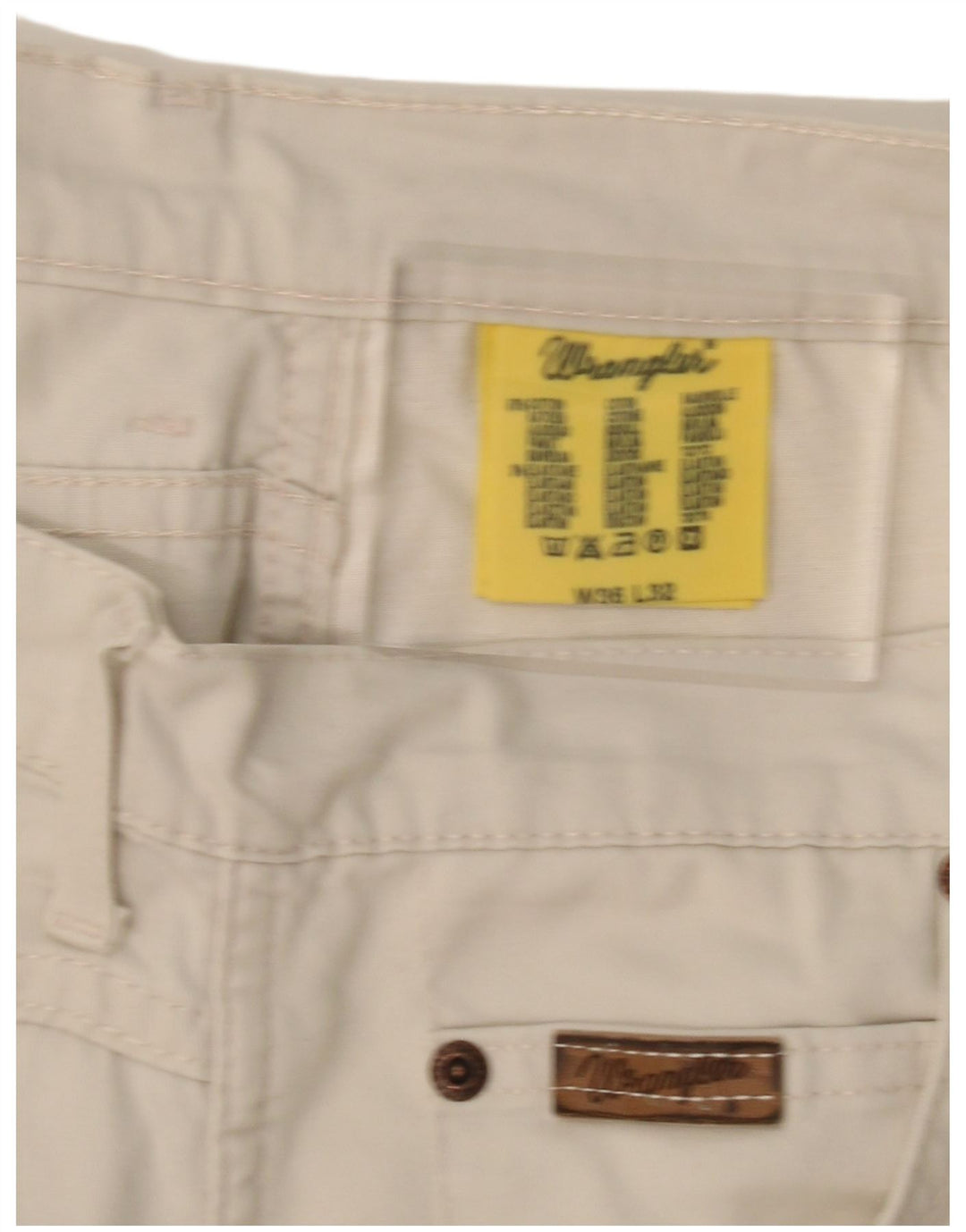 Calça casual reta masculina WRANGLER W36 L32 algodão branco