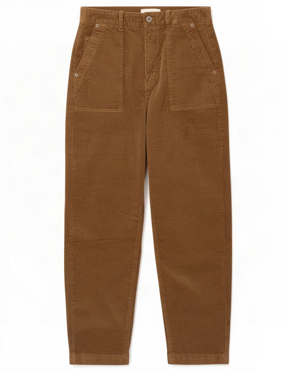 Marks & Spencer Womens Straight Corduroy Trousers UK 10 Small W28 L24 Brown