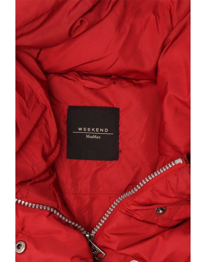 Jaqueta acolchoada de fim de semana feminina Max Mara Reino Unido 14 médio vermelho