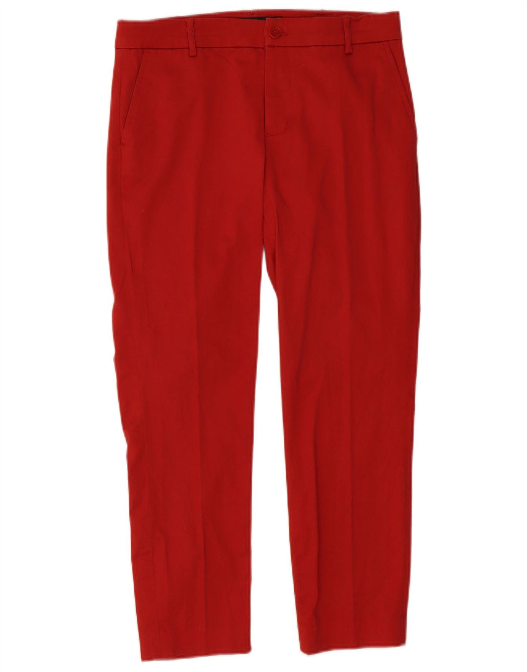 Calça chino feminina RALPH LAUREN US 6 médio W32 L26 algodão vermelho