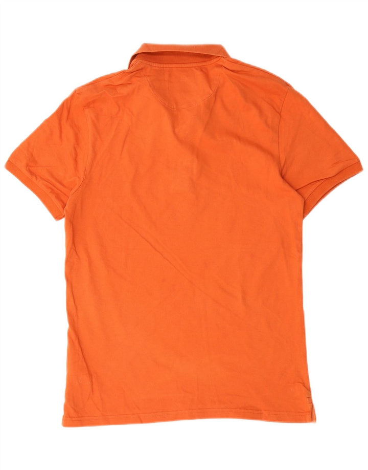 Camisa polo masculina Lyle & Scott pequena laranja algodão