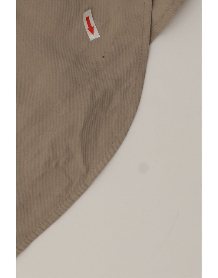 Zara vestido camisa oversized feminino Reino Unido 14 viscose bege médio