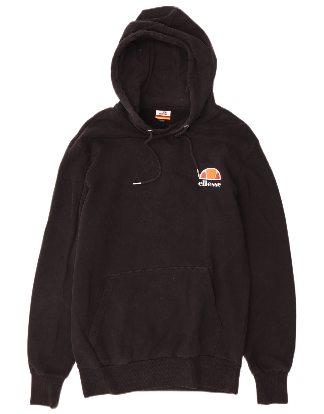ELLESSE moletom com capuz gráfico masculino médio algodão preto