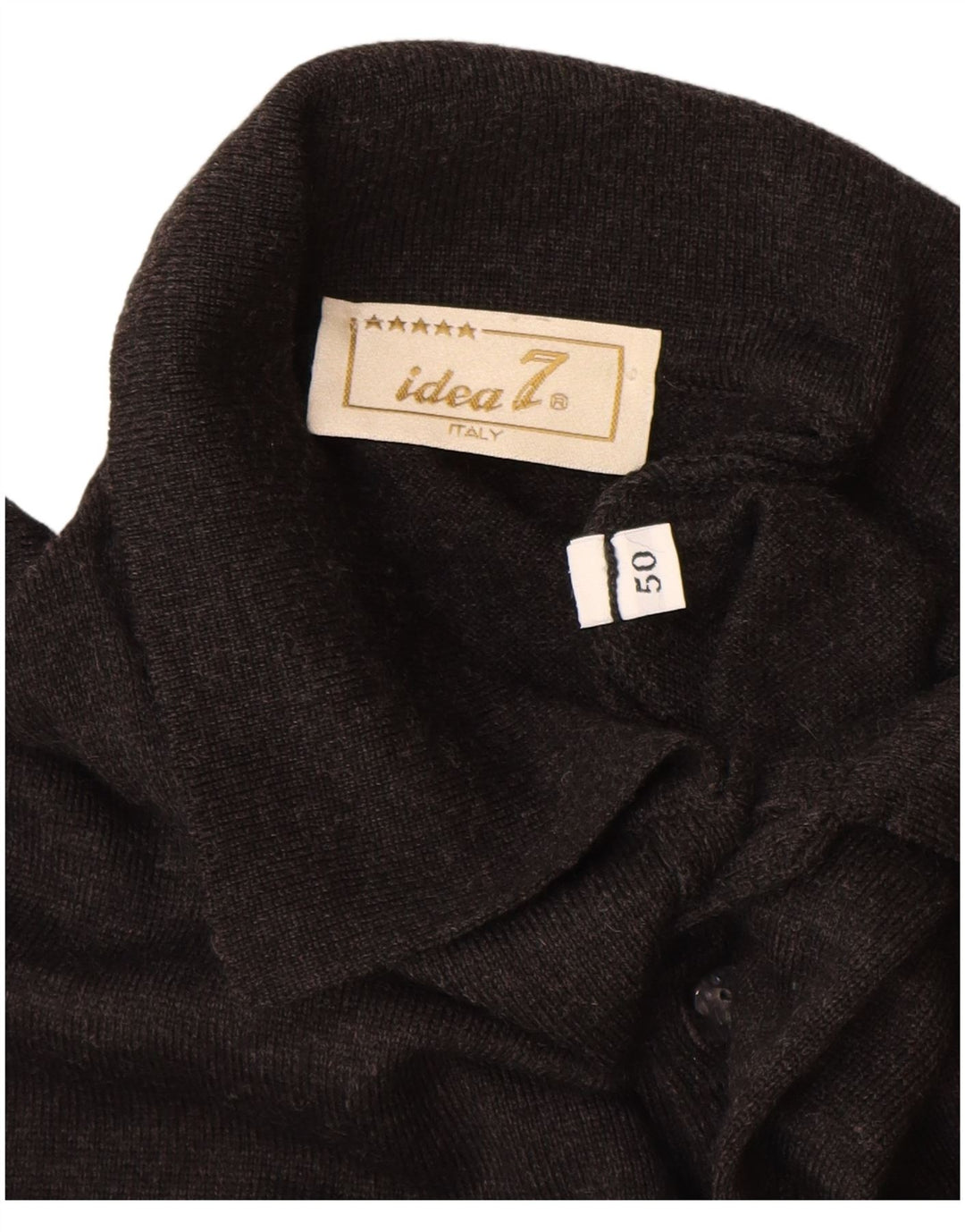 Suéter Idea masculino com gola polo IT 50 lã cinza médio