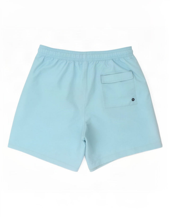 Calvin Klein Shorts de natação masculino gráfico pequeno azul colorblock poliéster