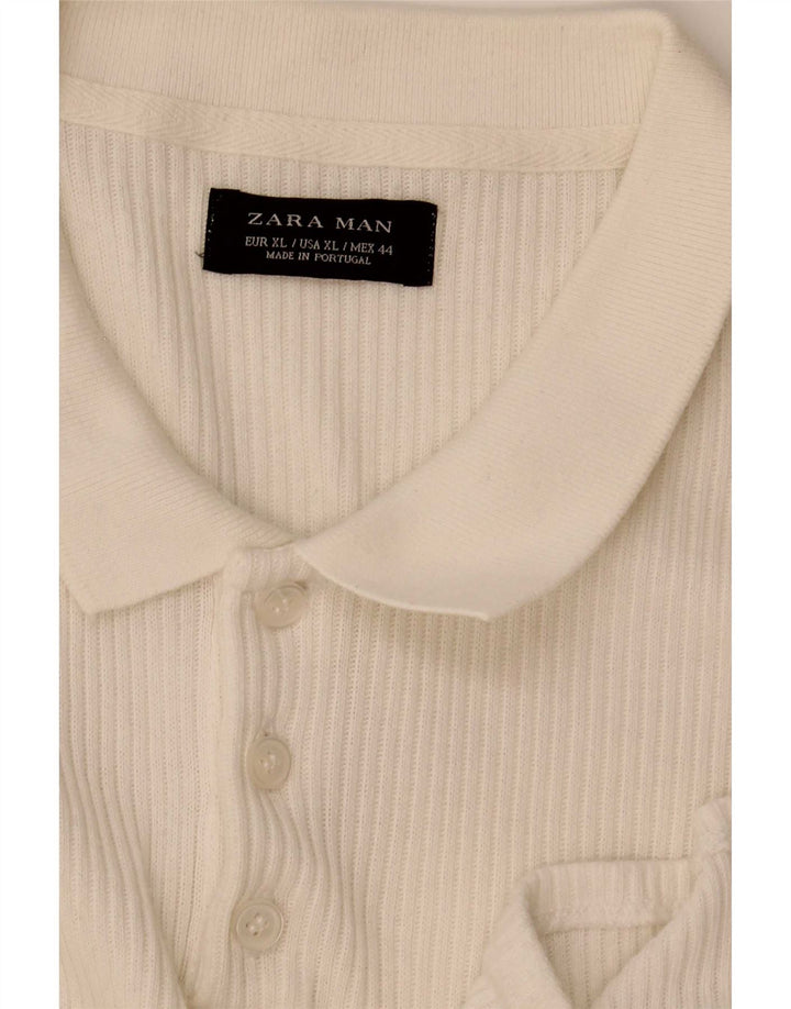 Camisa polo masculina Zara XL branca