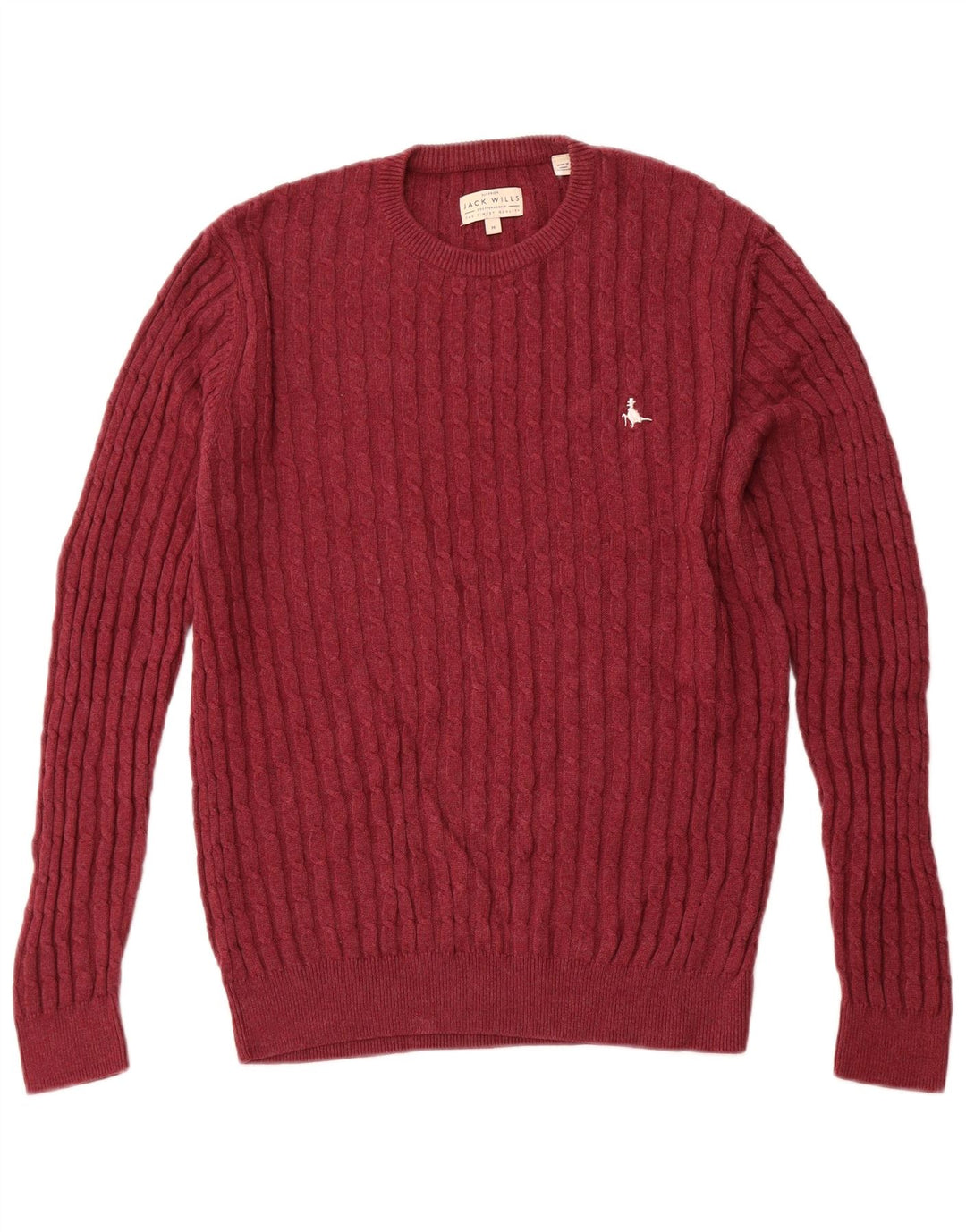 Suéter masculino JACK WILLS com gola redonda e algodão marrom médio
