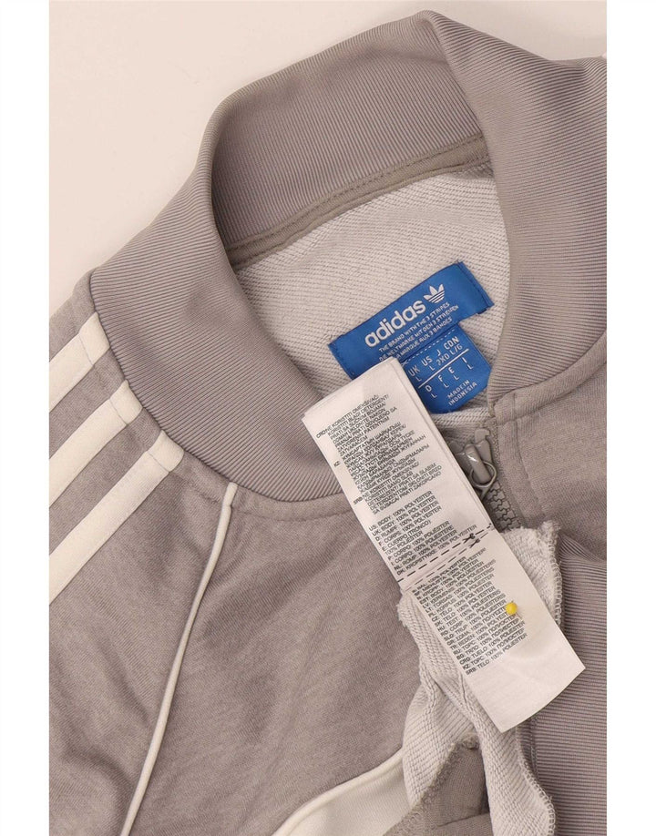 Adidas Mens Tracksuit Top Jacket Grande Cinza Colorblock Poliéster
