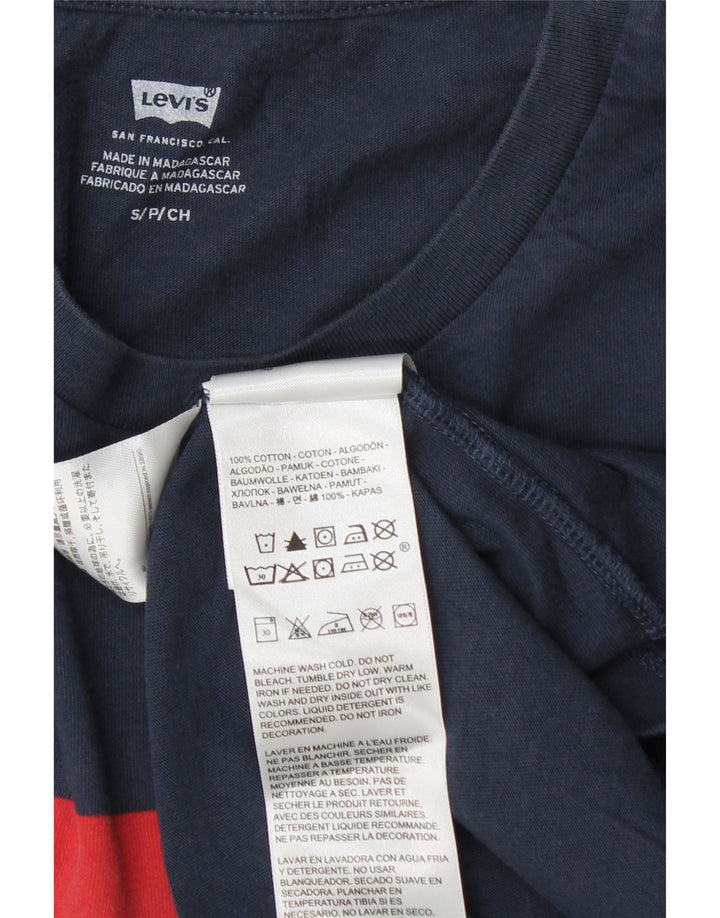Camiseta gráfica masculina Levi's Top pequeno algodão azul marinho