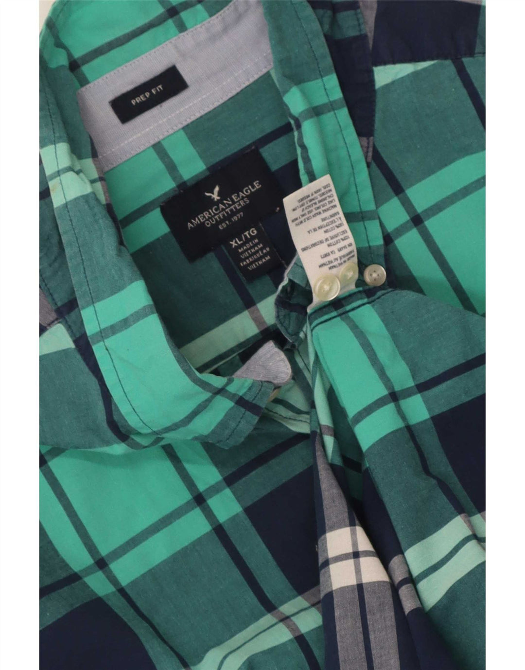 Camisa masculina American Eagle XL verde xadrez algodão