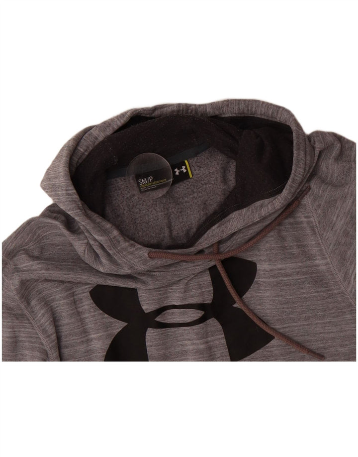 Suéter com capuz gráfico masculino UNDER ARMOUR pequeno cinza