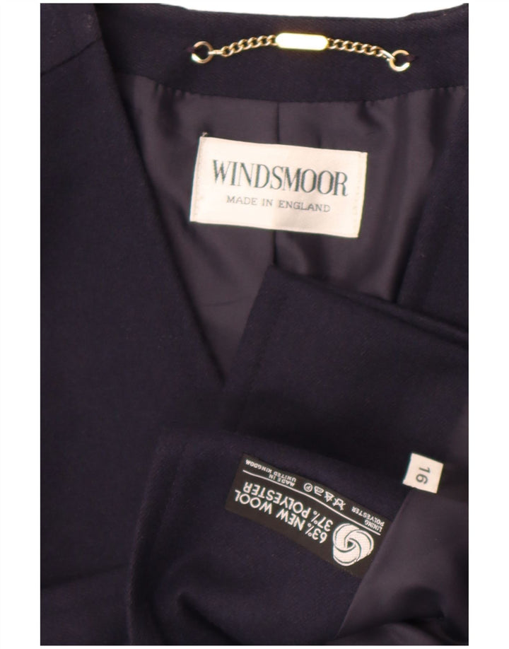 Jaqueta blazer feminina Windsmoor com peito duplo Reino Unido 16 grande azul marinho