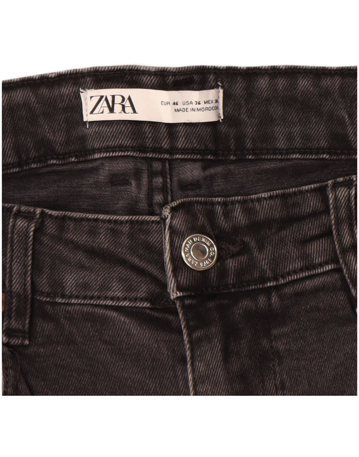 Shorts jeans masculino ZARA EU 46 XL W36 algodão cinza