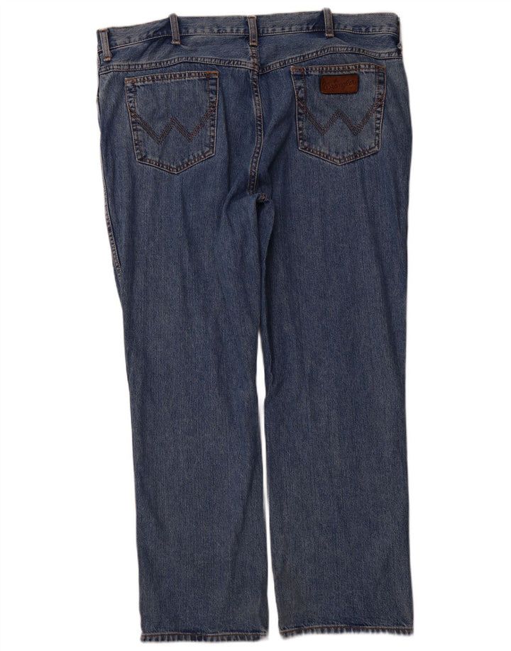 WRANGLER Masculino Texas Straight Jeans W42 L30 Azul Algodão
