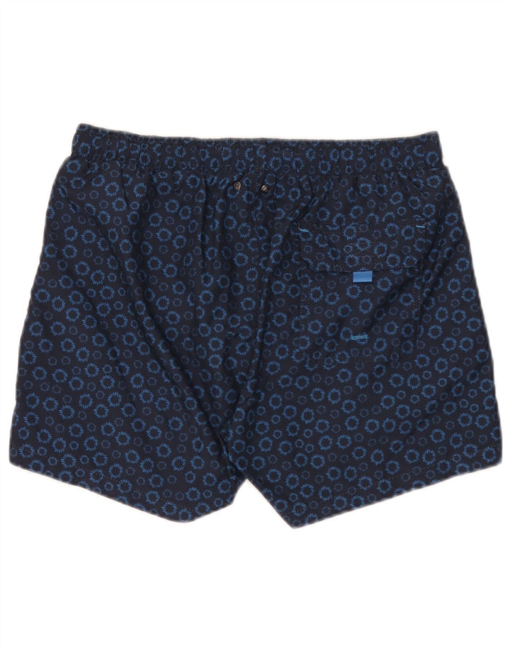 Shorts de natação masculino Gutteridge de poliéster floral azul marinho médio