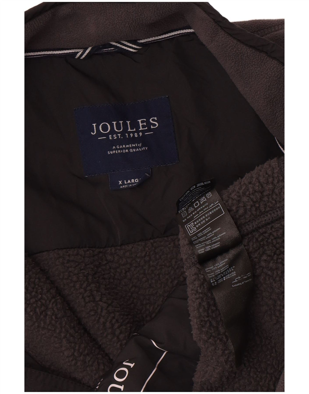 Jaqueta de lã masculina Joules UK 42 XL cinza Colourblock poliéster