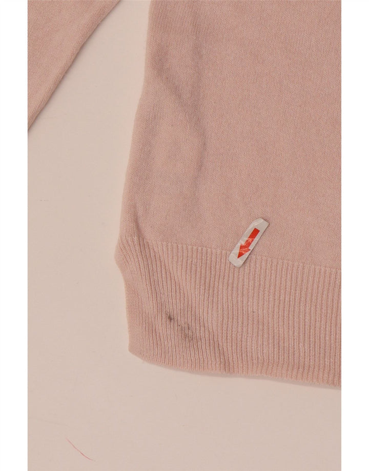 Suéter feminino Marks & Spencer com gola redonda Reino Unido 12 acrílico rosa médio