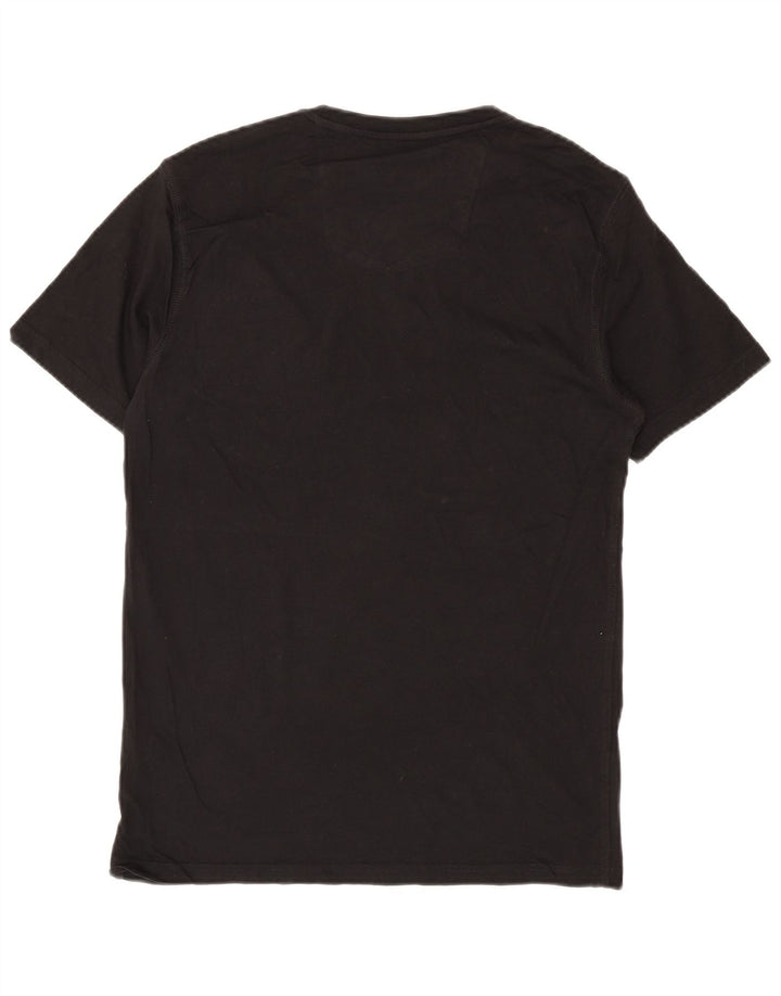 Camiseta masculina FAT FACE top pequeno algodão preto