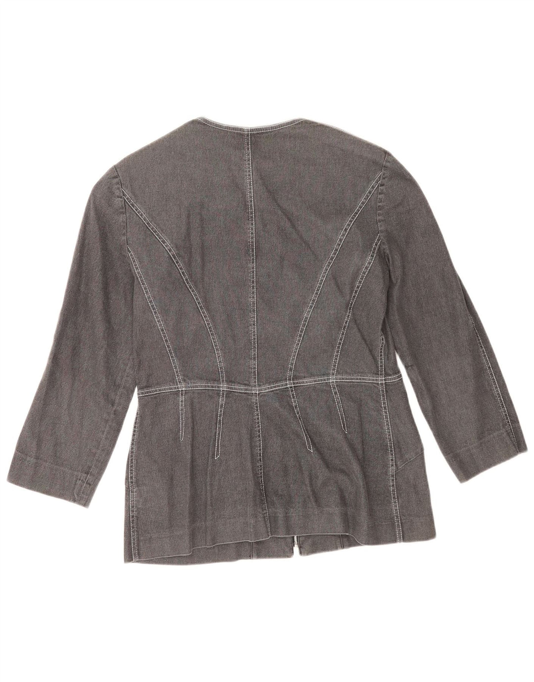 Jaqueta blazer feminina Alain Manoukian IT 44 algodão cinza médio