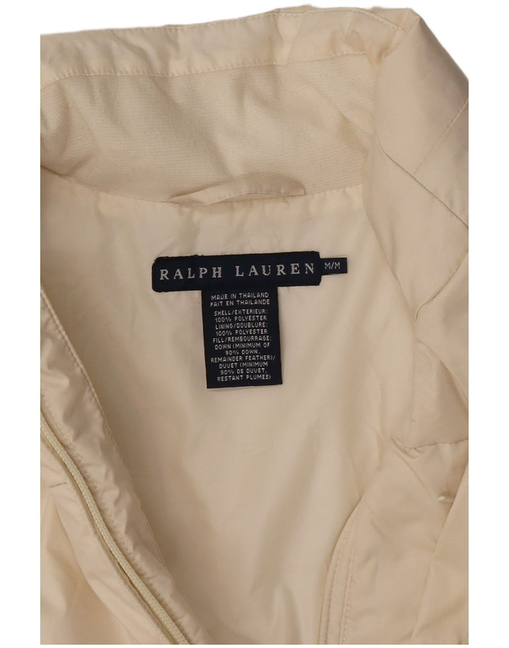 Jaqueta acolchoada feminina Ralph Lauren Reino Unido 14 médio off white poliéster