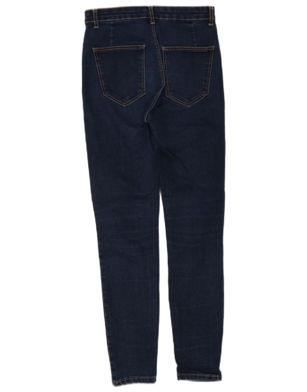 Zara Jeans Skinny Feminino UE 38 Pequeno W28 L27 Azul Marinho