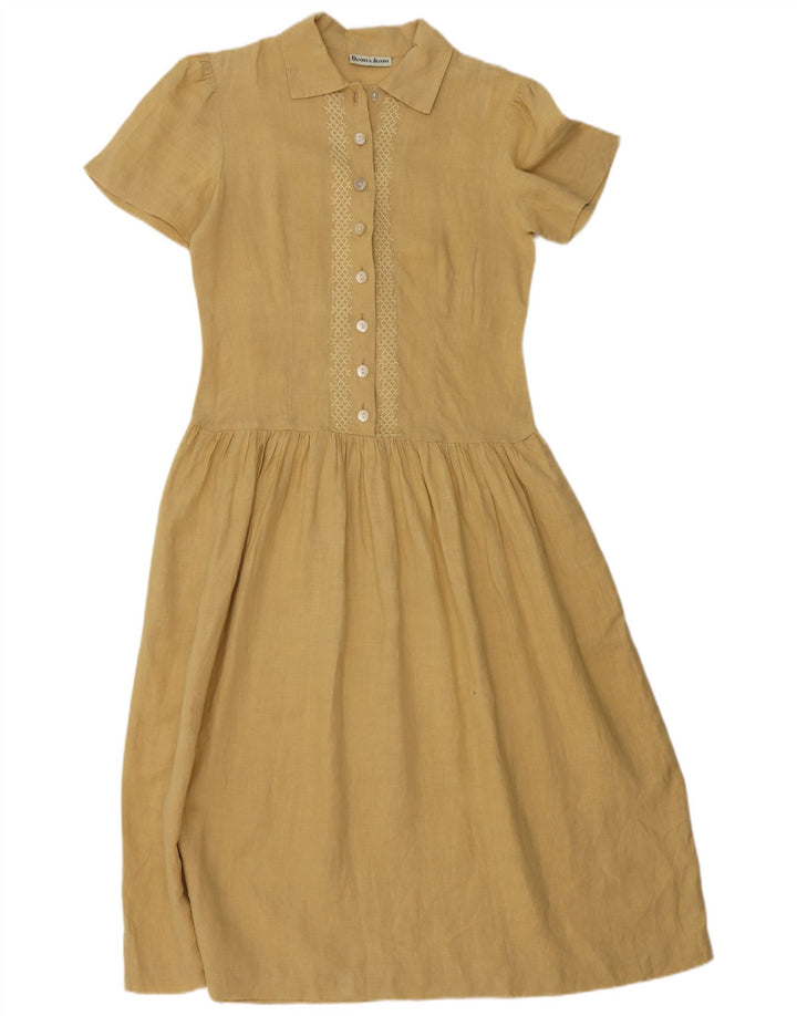 Vestido maxi feminino Daniela Jasoni IT 40 linho bege pequeno