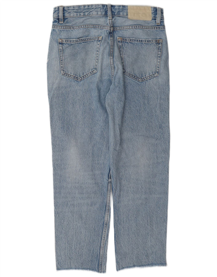 Zara Mens Straight Jeans EU 38 Pequeno W30 L26 Azul Algodão